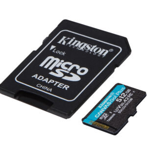 Kingston Canvas Go! Plus - Tarjeta de memoria flash (adaptador microSDXC a SD Incluido) - 512 GB